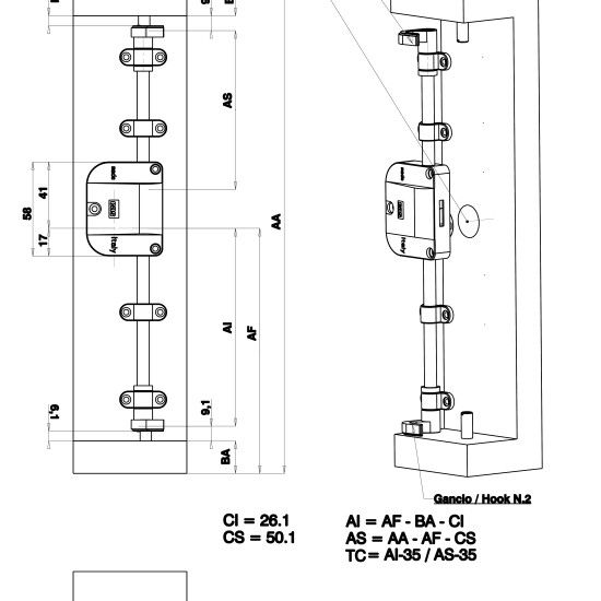 CAS-MERONI ΚΛΕΙΔΑΡΙΑ ΣΠΑΝΙΟΛΕΤΑΣ (M93B)