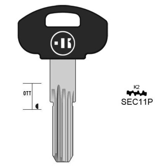 KEYLINE ΚΛΕΙΔΙ ΑΣΦΑΛΕΙΑΣ SECUREMME ΠΛΑΣΤΙΚΟ ΚΕΦΑΛΙ- SEC11P