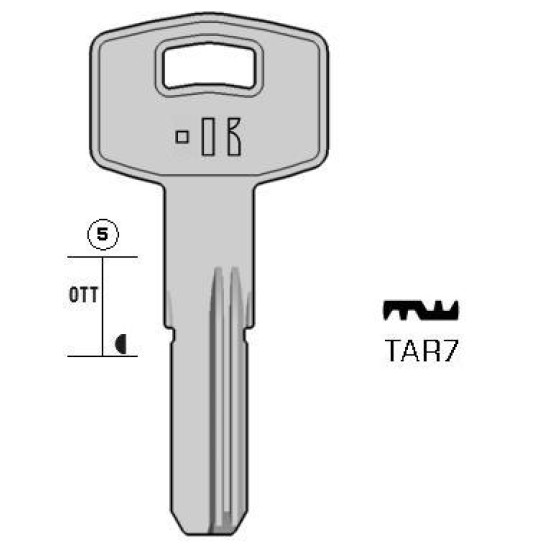 KEYLINE ΚΛΕΙΔΙ ΑΣΦΑΛΕΙΑΣ TARONI ΜΕΤΑΛΛΙΚΟ - TAR7