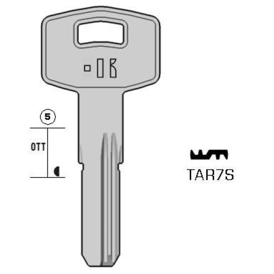KEYLINE ΚΛΕΙΔΙ ΑΣΦΑΛΕΙΑΣ TARONI ΜΕΤΑΛΛΙΚΟ - TAR7S
