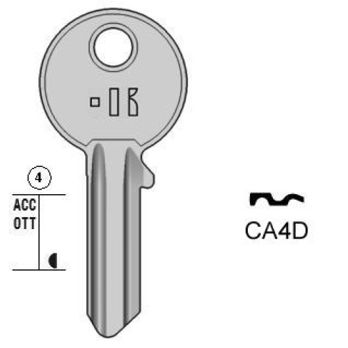 KEYLINE ΚΛΕΙΔΙ ΣΠΙΤΙΟΥ CA4D (CS204) ΛΕΥΚΟ