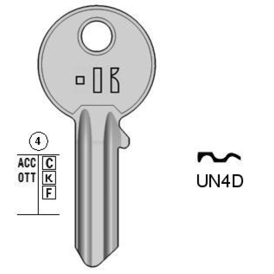 KEYLINE ΚΛΕΙΔΙ ΣΠΙΤΙΟΥ UN4D (UL052) ΛΕΥΚΟ