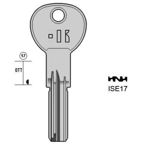 KEYLINE ΚΛΕΙΔΙ ΑΣΦΑΛΕΙΑΣ ISEO - ISE17 (IE26 -SILCA)