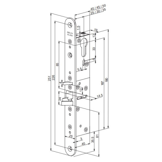 ABLOY ΗΛΕΚΤΡΙΚΗ ΚΛΕΙΔΑΡΙΑ SOLENOID 25-30-35 (EL404)
