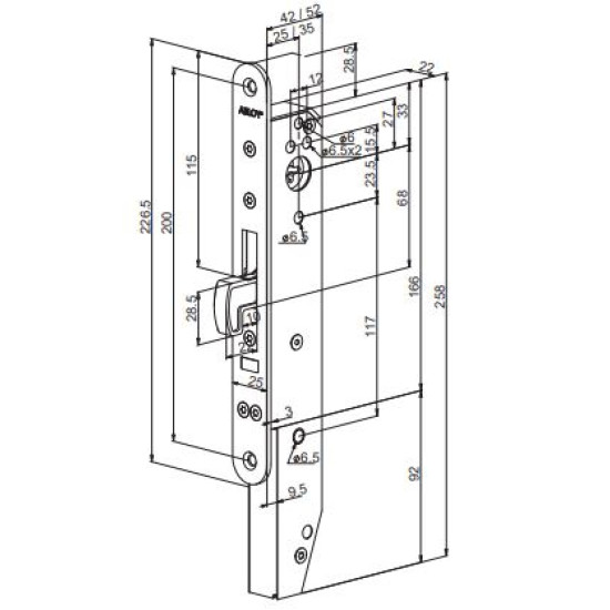 ABLOY ΚΛΕΙΔΑΡΙΑ MOTORISED ΓΑΝΤΖΟΥ 35mm (EL648)