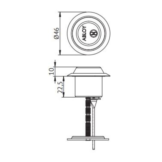 ABLOY ΚΥΛΙΝΔΡΟΣ ΦΙΝΛΑΝΔΙΚΟΥ ΤΥΠΟΥ NICKEL (CY414T)