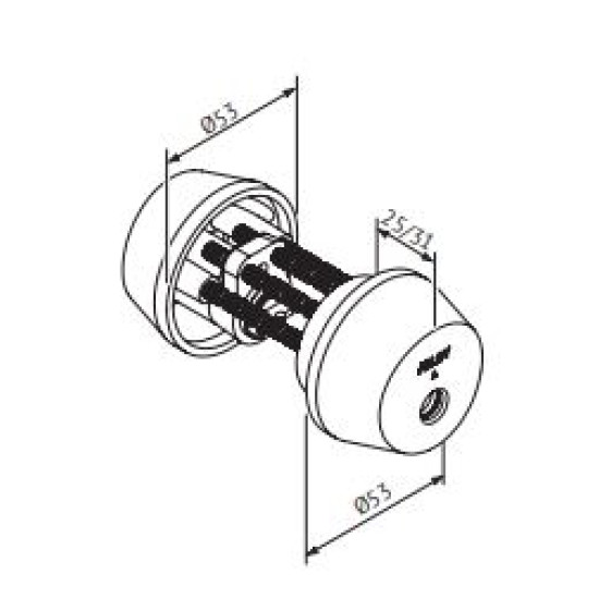 ABLOY ΚΥΛΙΝΔΡΟΣ ΦΙΝΛΑΝΔΙΚΟΣ NICKEL (CY036N)
