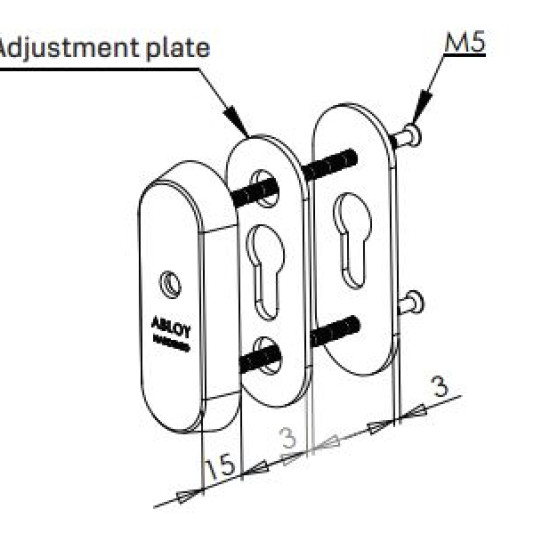 ABLOY DEFENDER ΣΤΕΝΗΣ ΠΟΡΤΑΣ NICKEL (CH102)