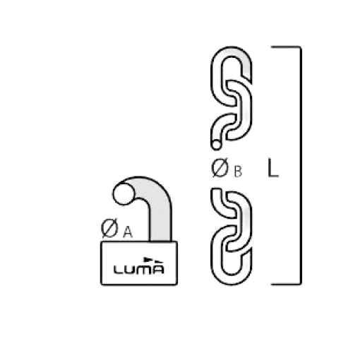 LUMA ΑΛΥΣΙΔΑ ESCUDO ΜΕ ΛΟΥΚΕΤΟ (38 CHAIN)