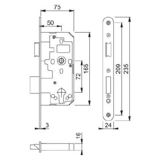 ARRONE ΚΛΕΙΔΑΡΙΑ DIN 50/72mm (AR910)