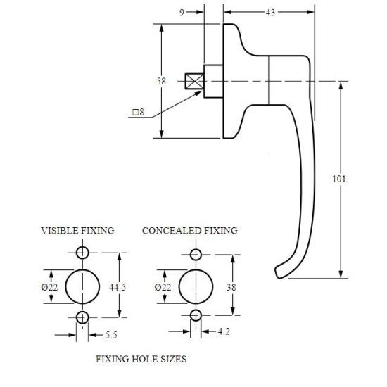 EUROLOCKS ΧΕΙΡΟΛΑΒΗ ΜΕΤ/ΚΩΝ ΜΕ ΑΞΟΝΑ (ΣΧΗΜΑ Γ) -NICKEL