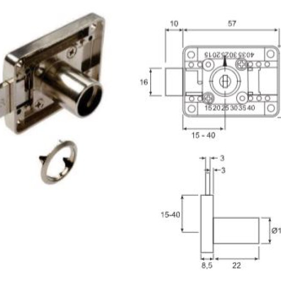 BMB ΚΛΕΙΔΑΡΙΑ ΕΠΙΠΛΟΥ 15mm-40mm - 1231.000
