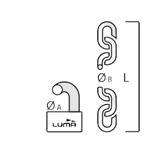 LUMA ΑΛΥΣΙΔΑ ESCUDO ΜΕ ΛΟΥΚΕΤΟ (38 CHAIN)
