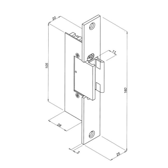 OPERA ΗΛΕΚΤΡΙΚΟ ΚΥΠΡΙ ΓΥΑΛΙΝΗΣ ΠΟΡΤΑΣ 12V DC (39812)