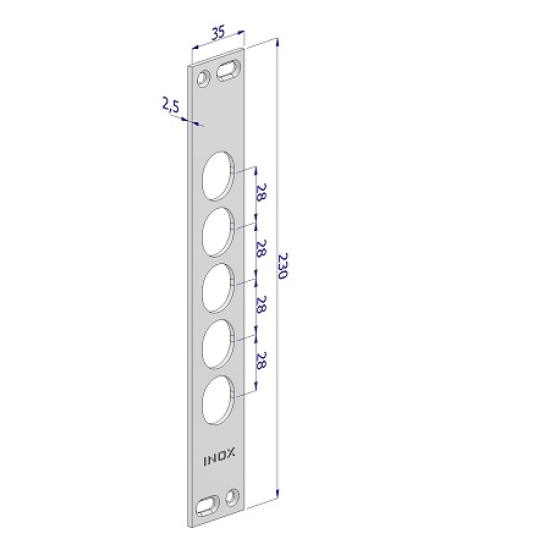 SECUREMME ΠΛΑΚΑ Θ.ΠΟΡΤΑΣ ΜΕ OVAL ΤΡΥΠΕΣ (CP2500)