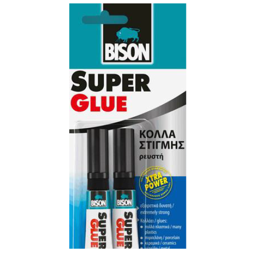 BISON ΚΟΛΛΑ ΣΤΙΓΜΗΣ SUPER GLUE  1+1 ΔΩΡΟ