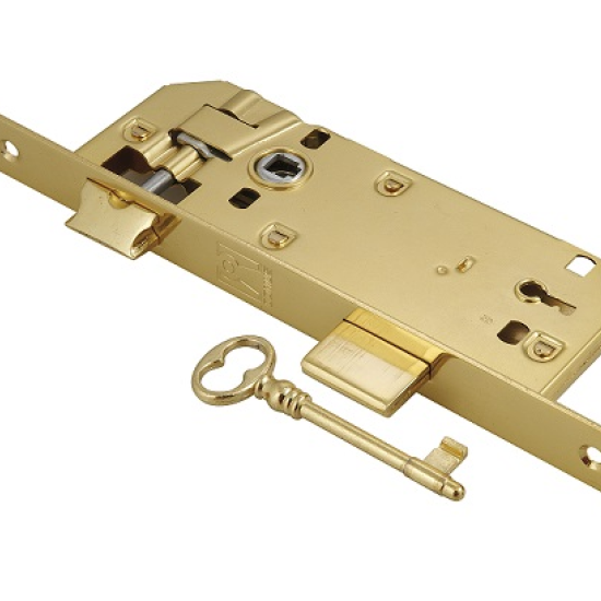 DOMUS ΚΛΕΙΔΑΡΙΑ ΜΕΣΟΠΟΡΤΑΣ ECON LINE 45/72mm ΤΕΤΡΑΓΩΝΗ BRASS