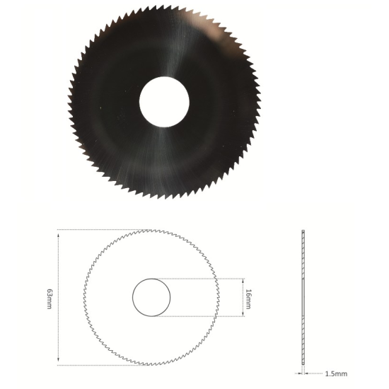 RAISE ΜΑΧΑΙΡΙ CARBIDE ΓΙΑ HALLEY/ILCO ORION (63X1.5X16)